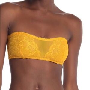 Free People Gold Lace Bandeau Bra